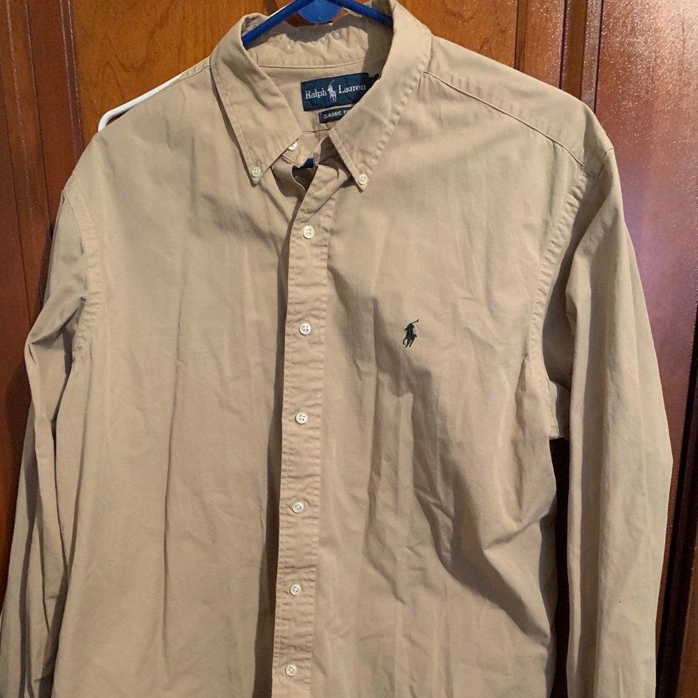 Ralph Lauren Tan Button Down Shirt